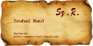 Szuhai Raul névjegykártya